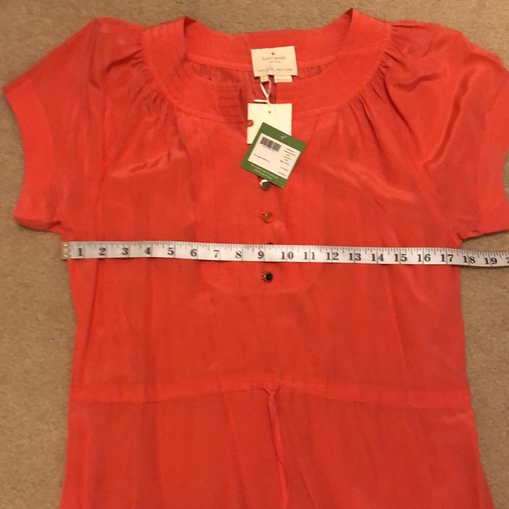 Kate spade watermelon pintuck silk dress - Picture 9 of 10